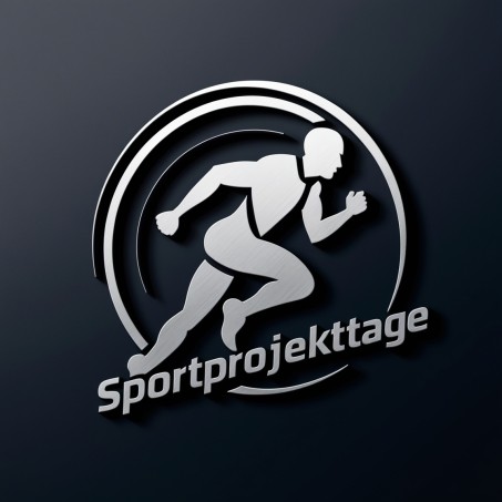 Strichmännchenläufer mit dem Schriftzug "Sportprojekttage"